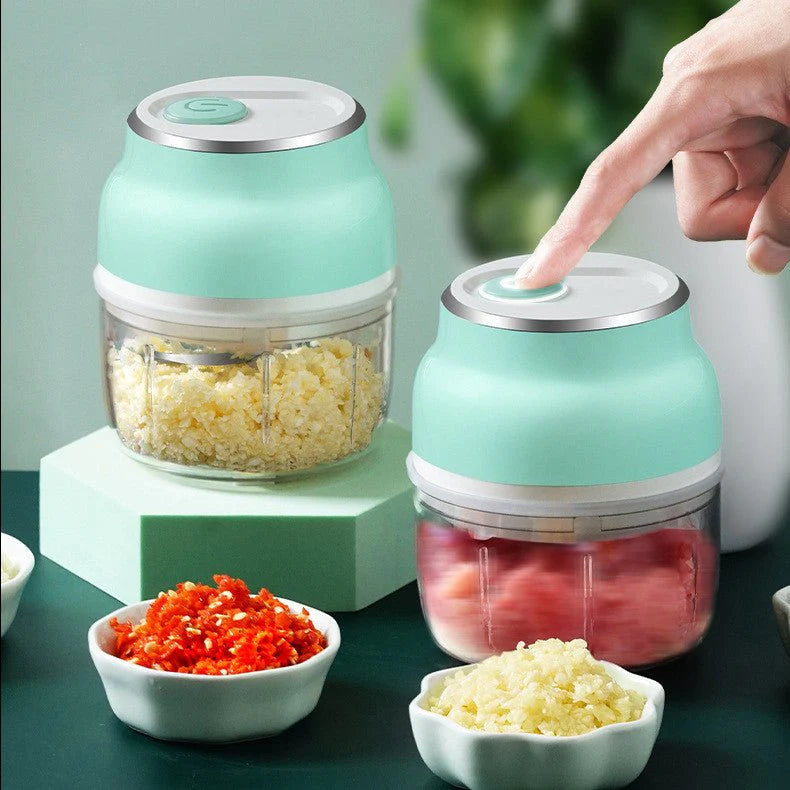 Electric Mini Food Chopper ⚡ USB Rechargeable Vegetable Cutter Grinder