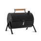 Portable BBQ Grill with Hob — Charcoal Camping Grill & Outdoor Cooker