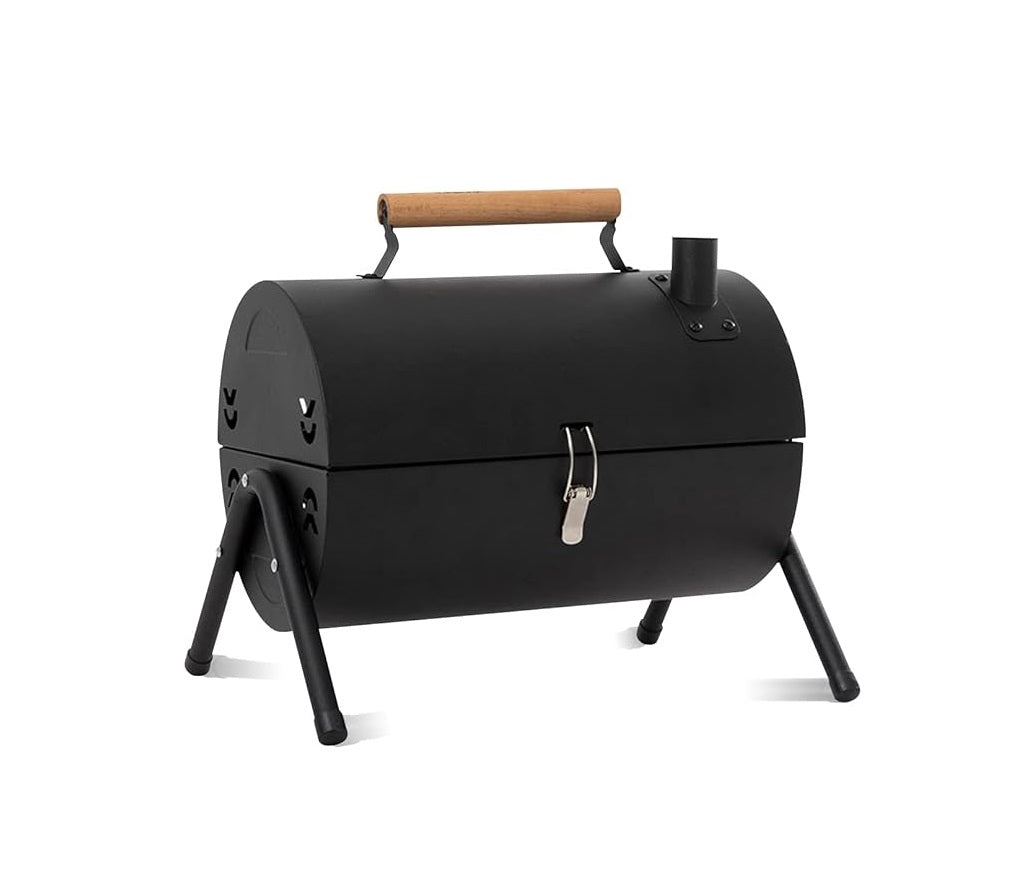 Portable BBQ Grill with Hob 🔥 Charcoal Camping Grill & Outdoor Cooker