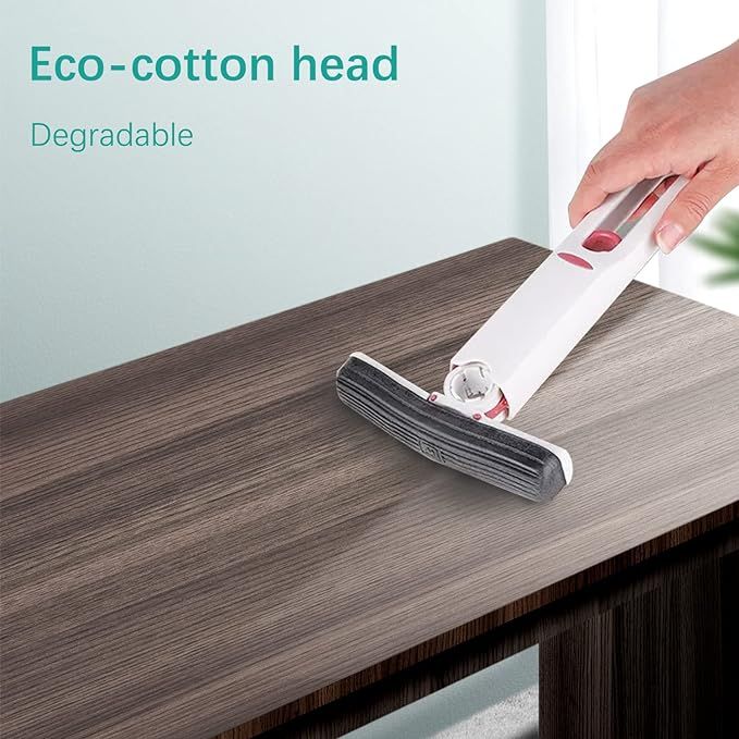 Portable Mini Self-Wringing Mop — Compact Squeeze Mop for Kitchen, Car & Bathroom