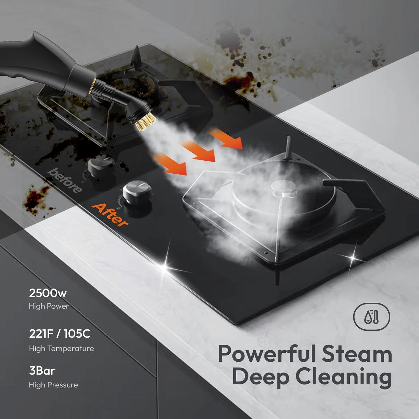 Portable Steam Cleaner ⚡ High-Pressure Multi-Surface Cleaning System