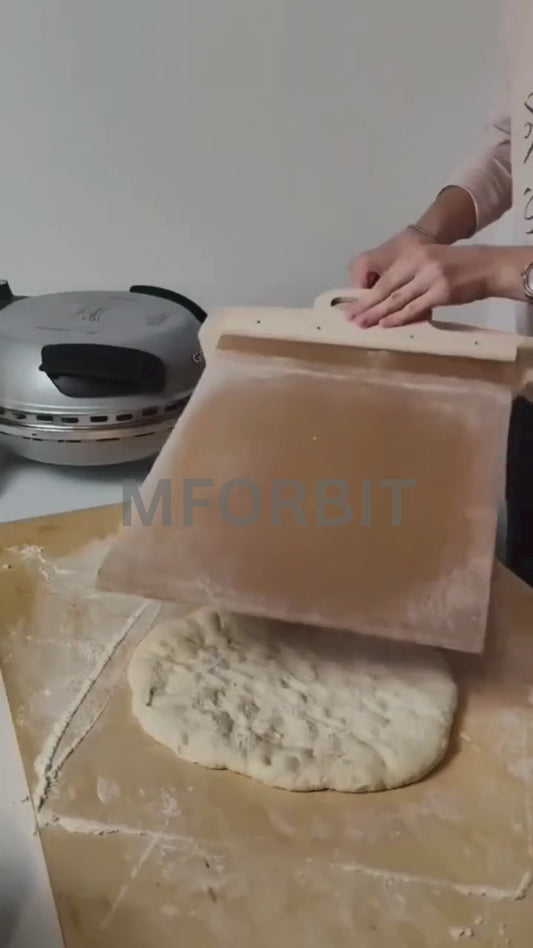 Sliding Pizza Peel 🍕 Non-Stick Wooden Pizza Paddle for Baking