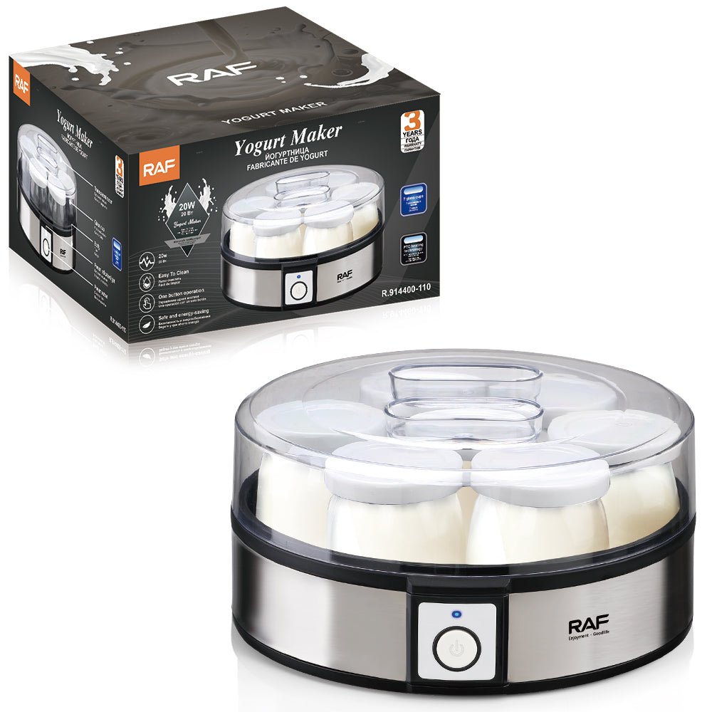 RAF Yogurt Maker 🥛 Electric Homemade Yogurt Machine with 7 Glass Jars