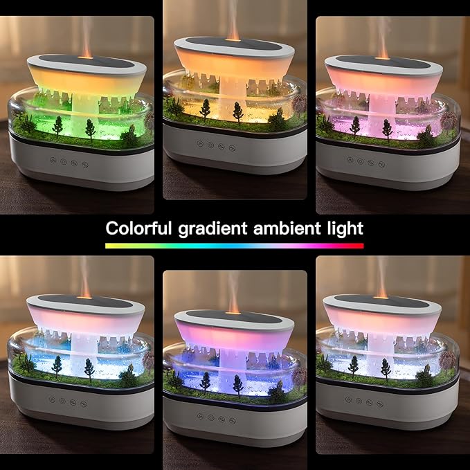 Raindrop Aroma Diffuser 🌧️ LED Humidifier & Essential Oil Air Humidifier