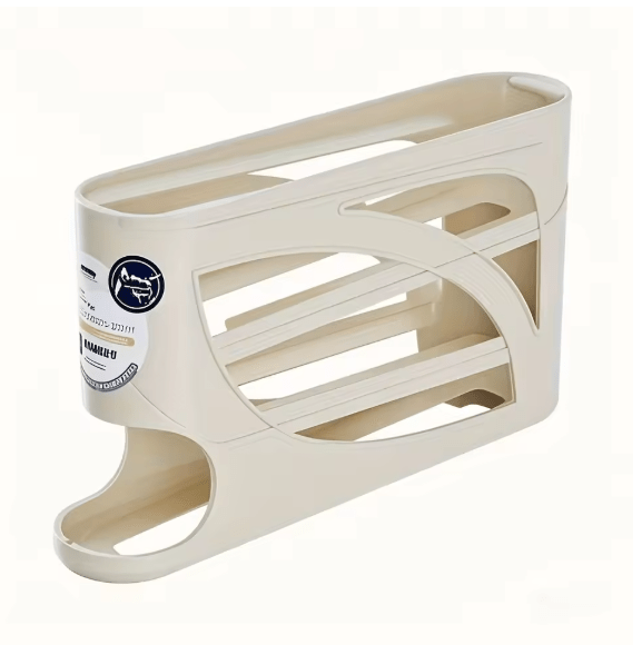 Rolling Egg Dispenser Rack 🥚 Space-Saving Automatic Egg Organizer