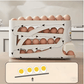 Rolling Egg Dispenser Rack — 18-24 Egg Space-Saving Automatic Organizer for Fridge & Counter