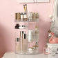 Rotating Cosmetic Organizer — Diamond Pattern Makeup Storage Stand