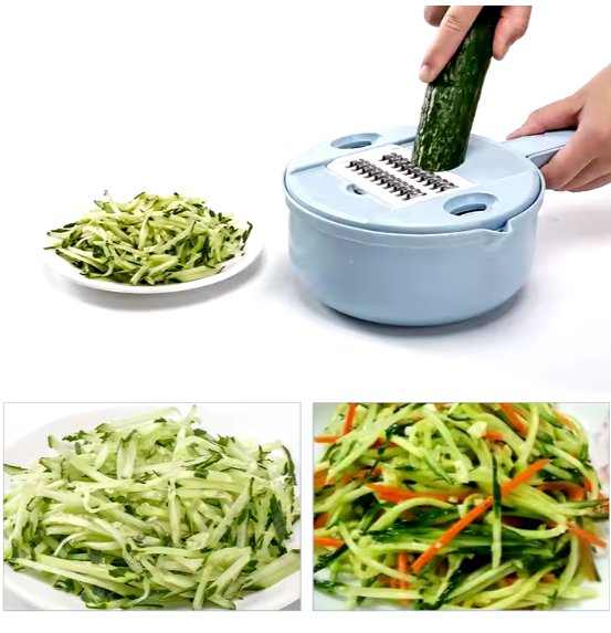 9-in-1 Multi Blade Vegetable Chopper 🥗 Kitchen Food Prep Cutter with Container